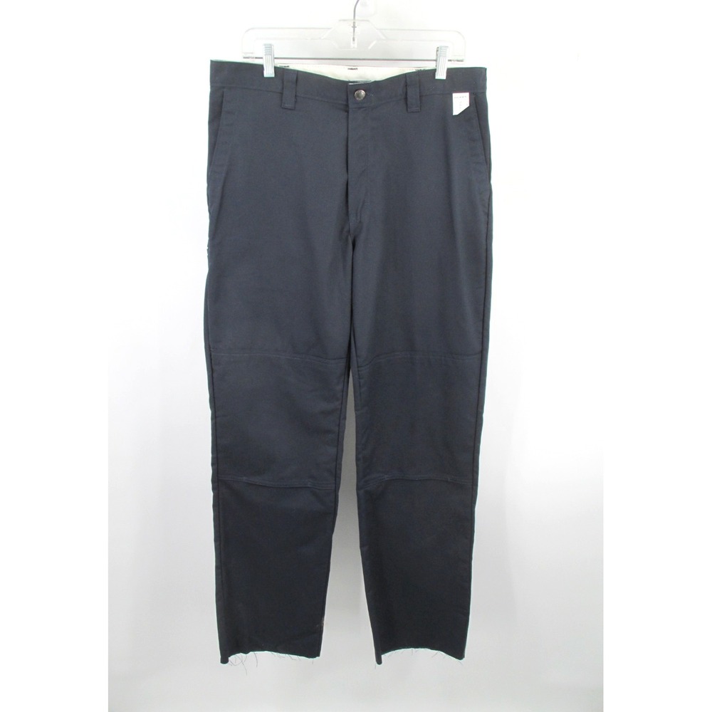 Dickies Flex Double Knee Work Pants Navy Blue Raw Hem LP8560DN Mens 34x27